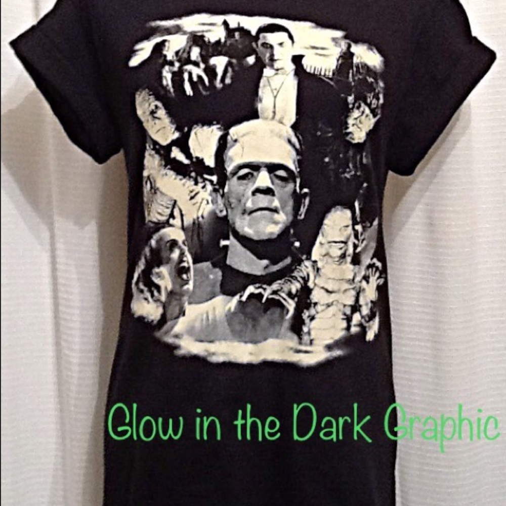 2015 "Monsters" Glo-Graphics Rock Rebel NWOT Tee